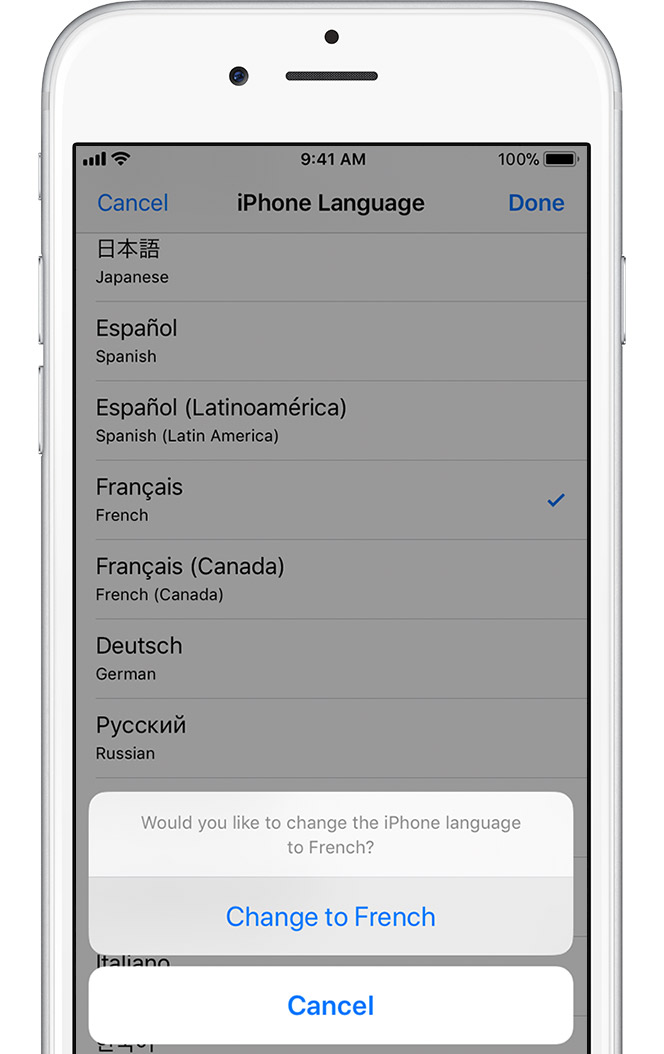 Как настроить язык на айфоне