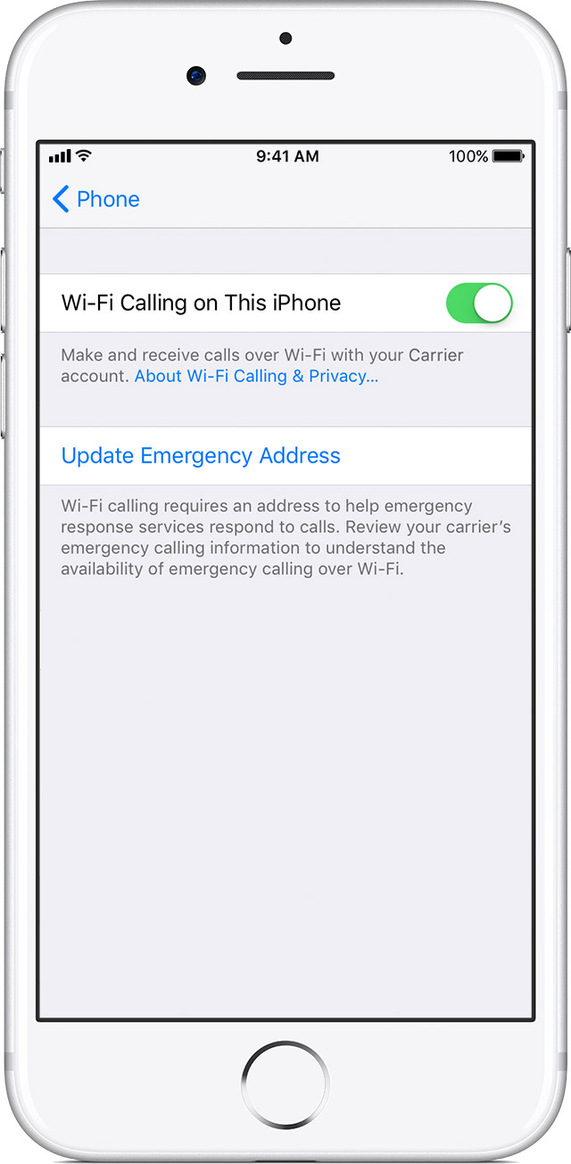 Make A Call With Wi Fi Calling Apple Support