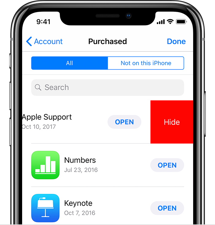 Hide App Store purchases - Apple Support