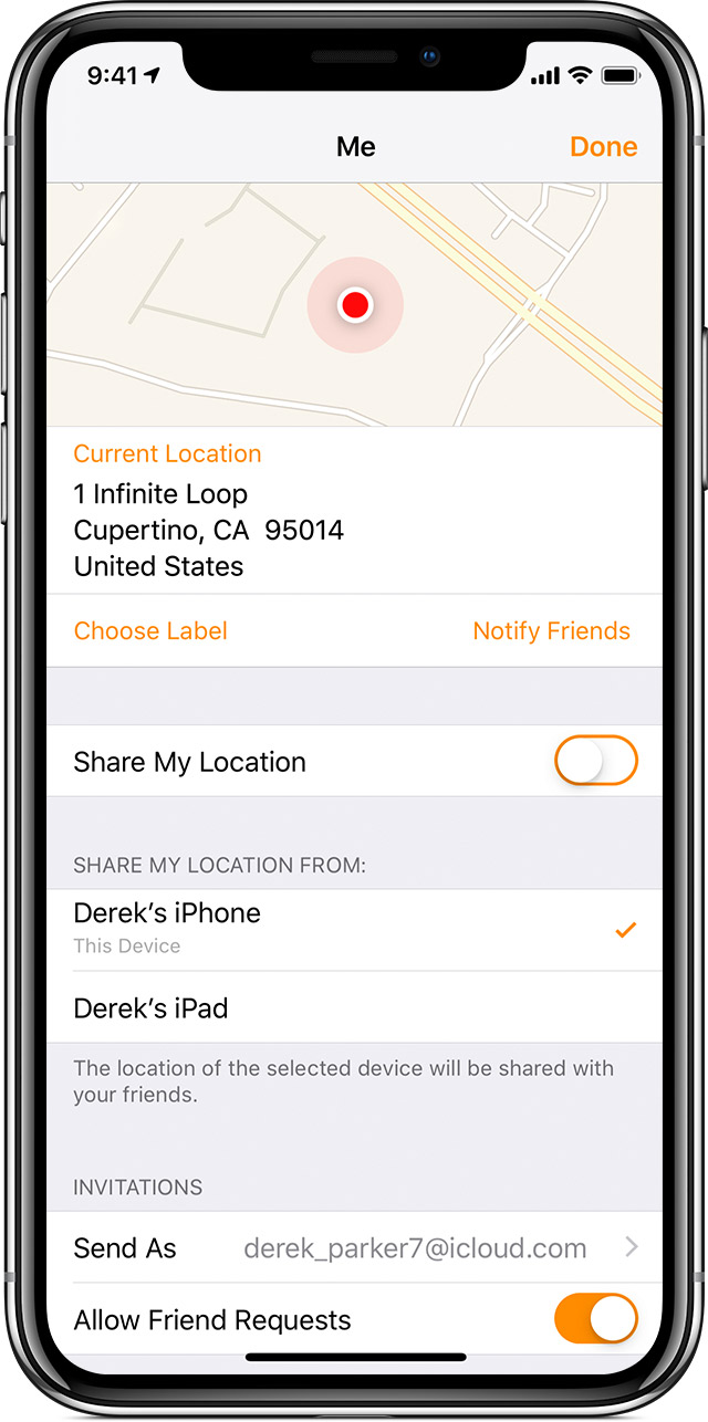 Set up and use Find My Friends in iOS 12 or earlier – Apple Support (UK)