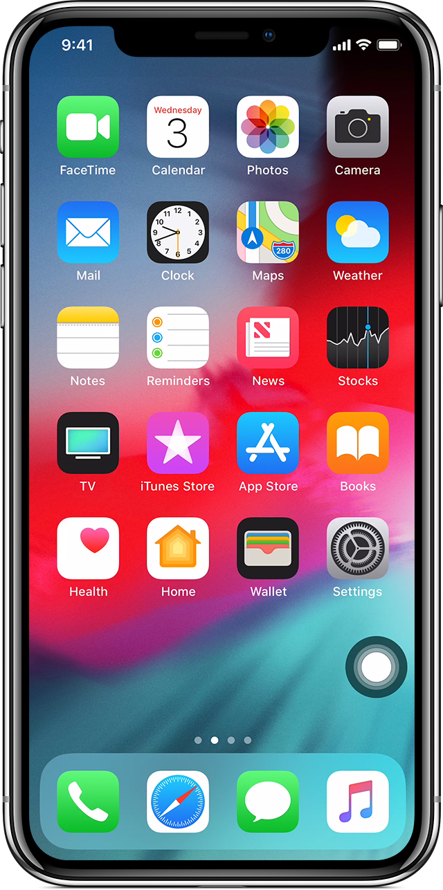 Gambar Assistive Touch di iPhone X