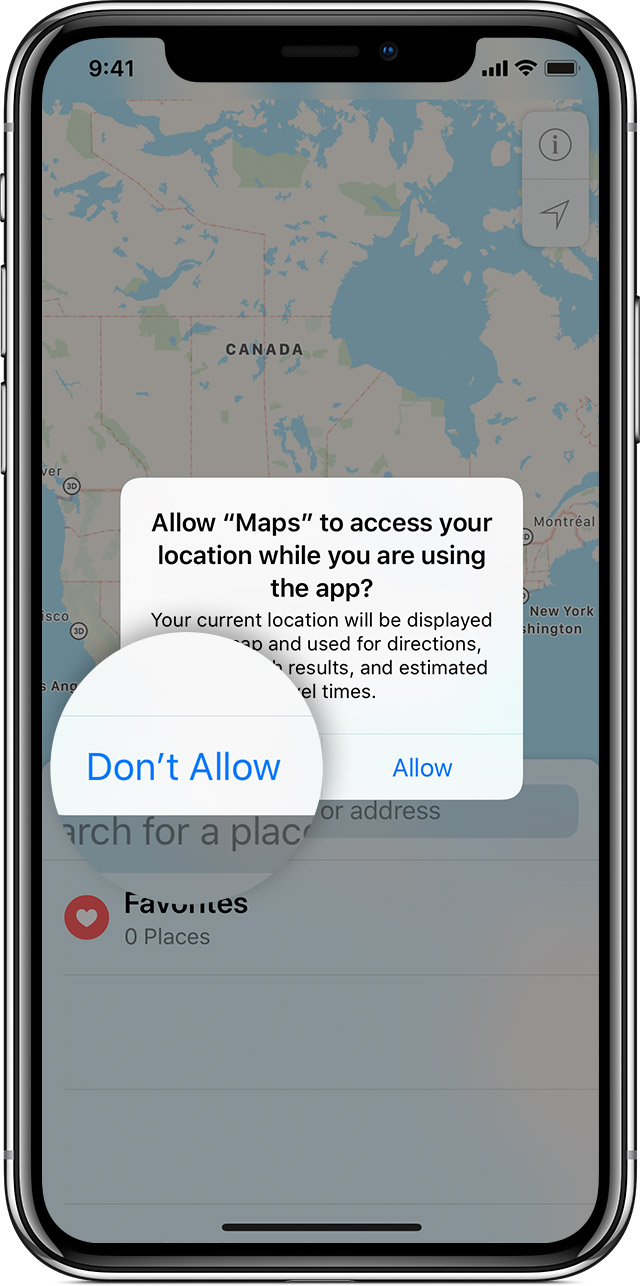 Activer ou désactiver le service de localisation pour des apps spécifiques