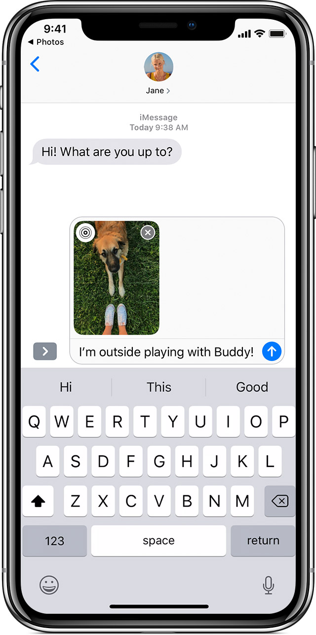 Send photo, video or audio messages on your iPhone, iPad or iPod touch