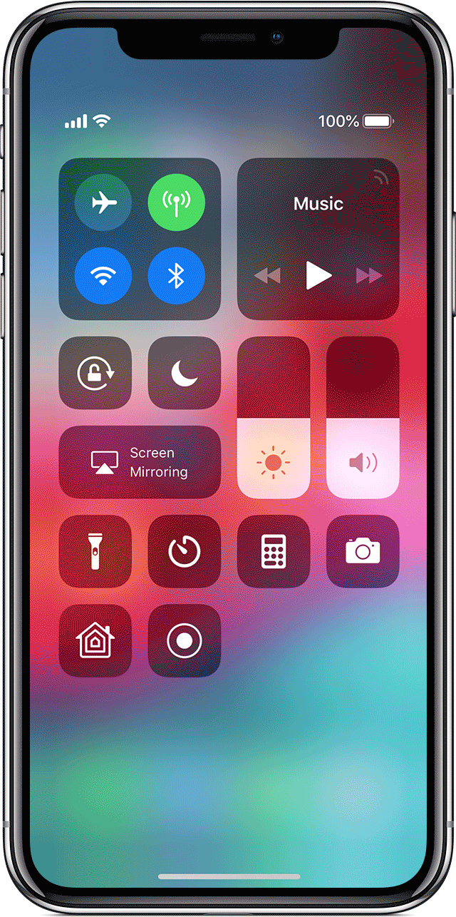 GIF showing the steps to start Screen Recording on an iPhone
