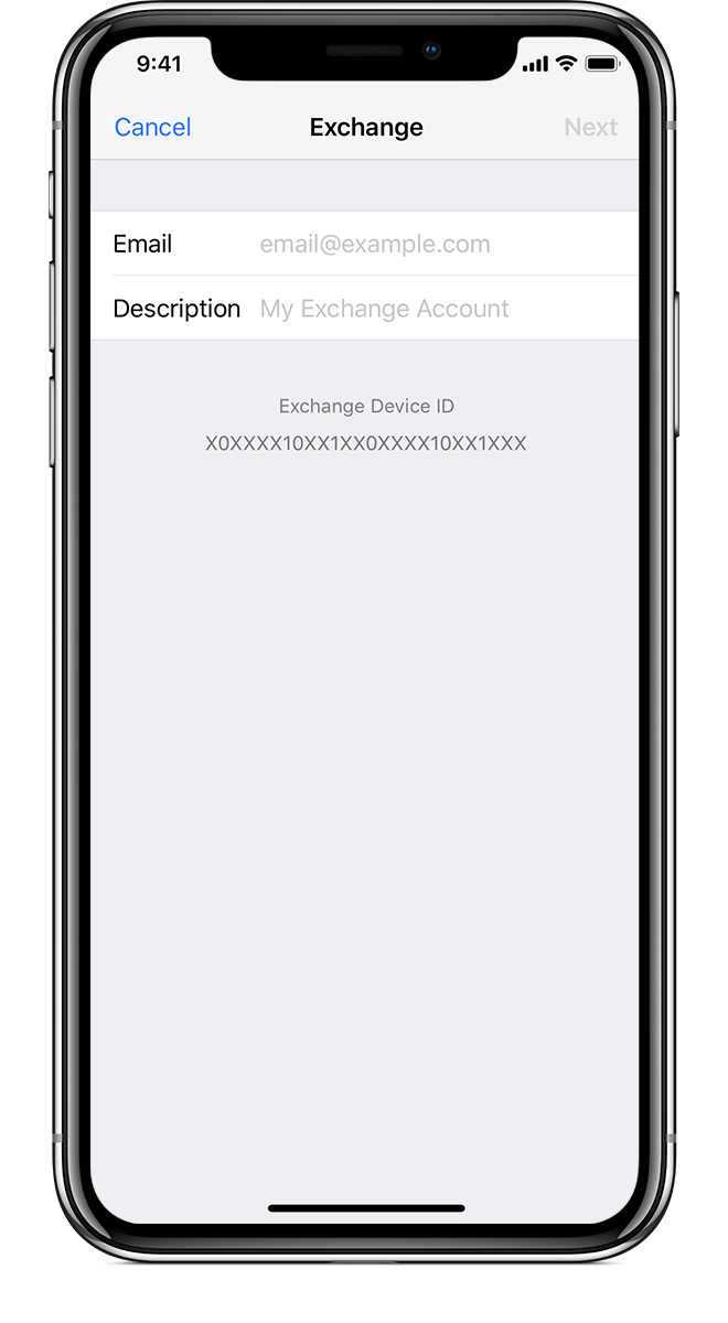 Настройка exchange на iphone