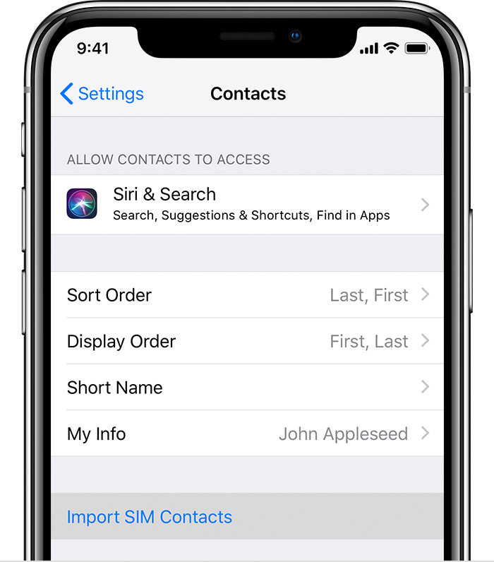 how to upload contacts from sim to iphone