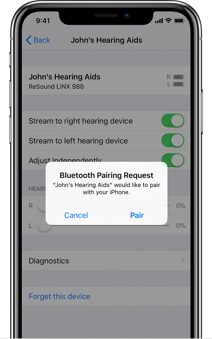 How do i add a bluetooth device to my iphone Use Made For Iphone Hearing Devices Apple Support
