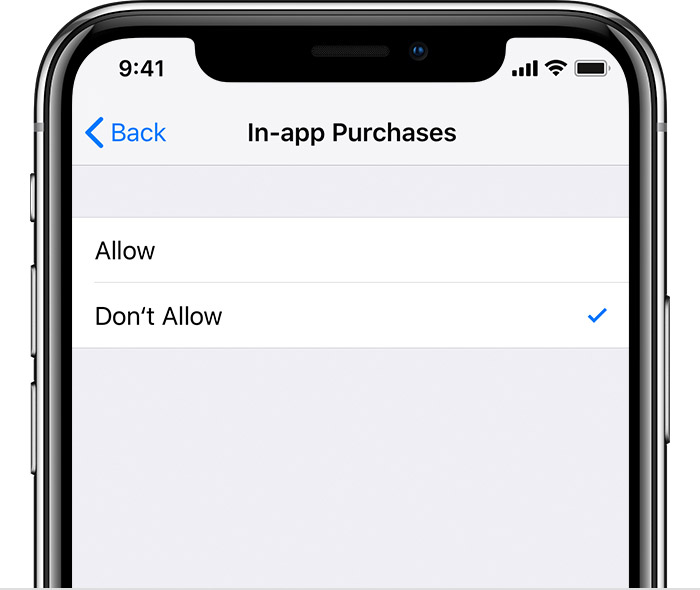 Prevent In App Purchases From The App Store Apple Support - how do i turn an app store card into robux
