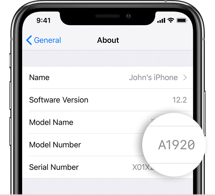 Find The Model Number Of Your Iphone Ipad Or Ipod Touch Apple Support