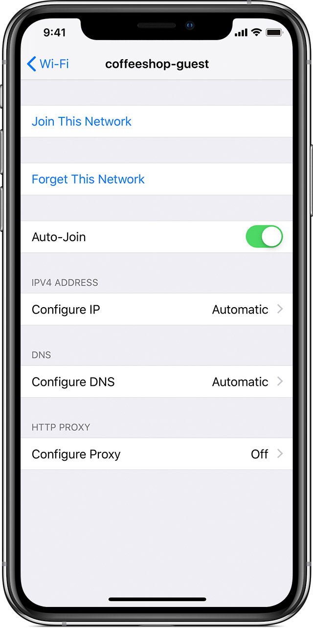 How To Forget A Wi Fi Network On Your Iphone Ipad Ipod Touch Or Mac Apple Support