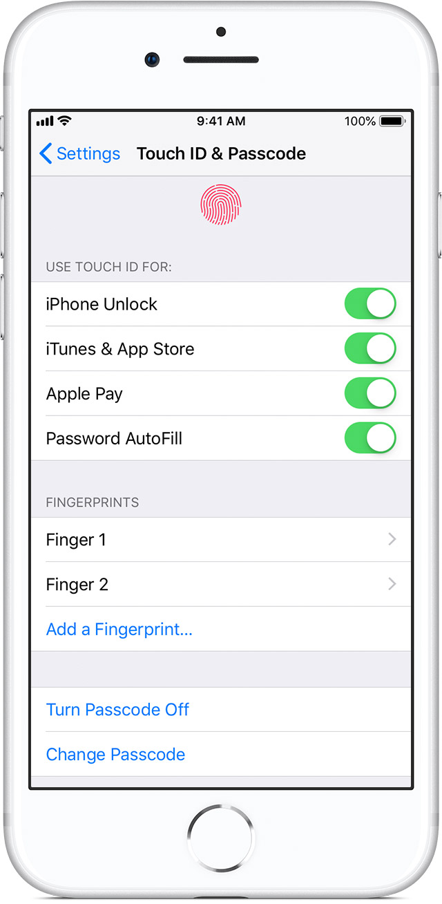 Use Touch ID on iPhone and iPad Apple Support