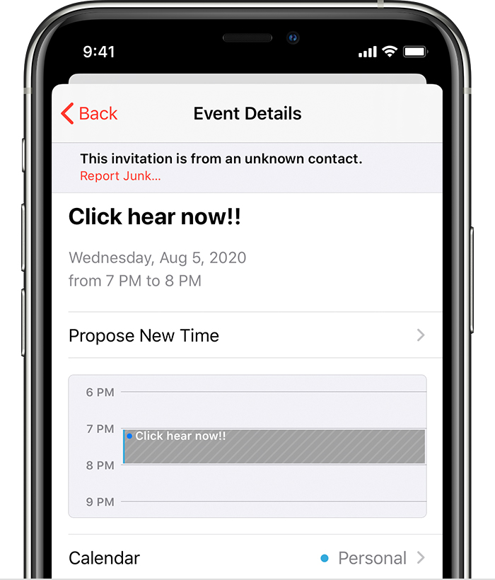 Remove spam from Calendar on your iPhone Apple Support