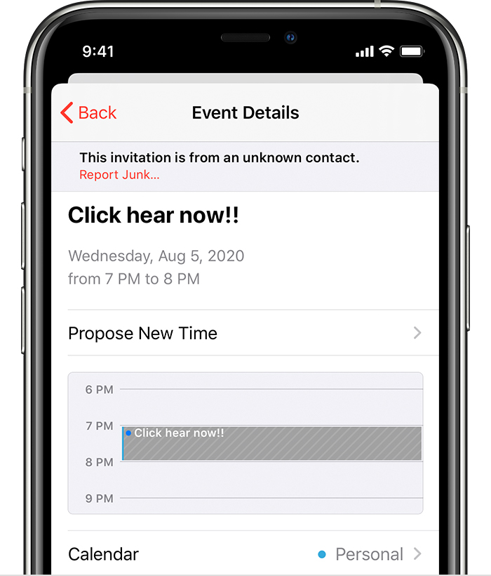 Spam Aus Dem Kalender Auf Deinem Iphone Entfernen Apple Support