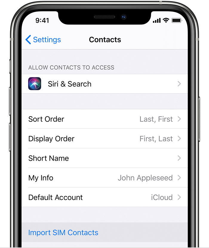 Import Contacts From Your Sim Card To Your Iphone Apple Support