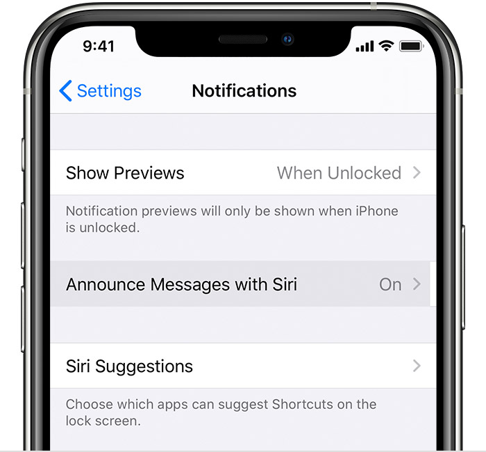 announce messages with siri