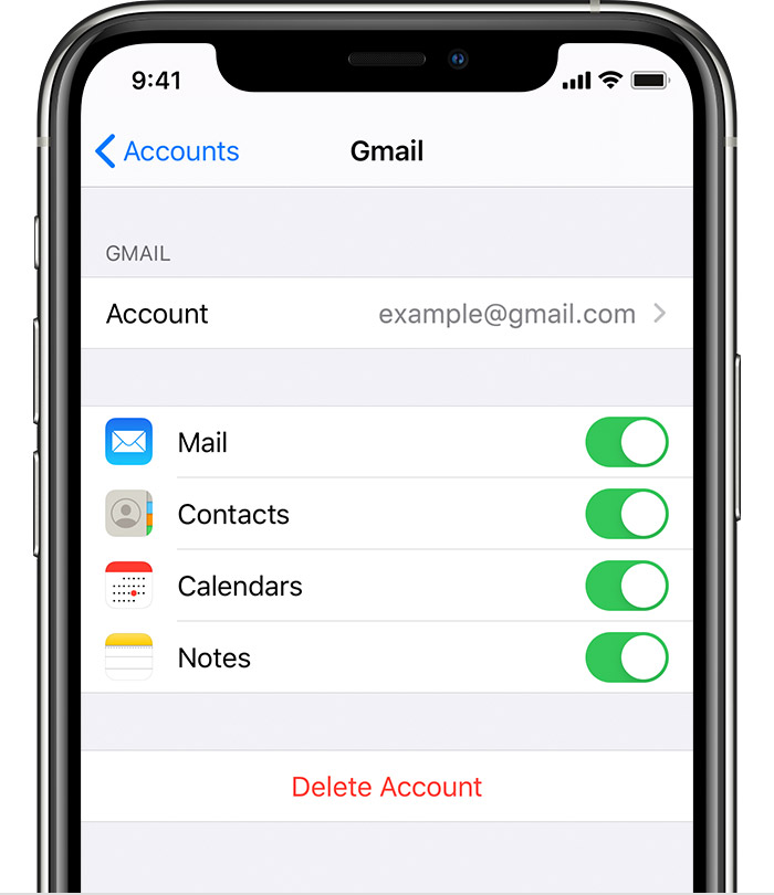 mac mail settings for android phone