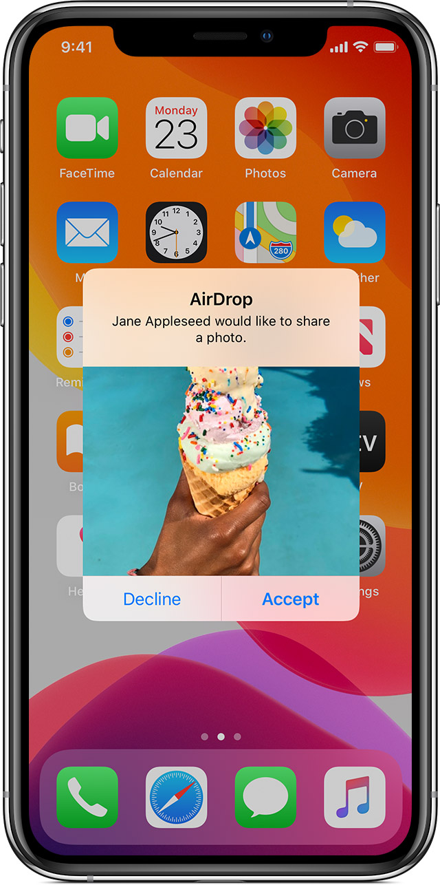 Куда сохраняет airdrop на iphone