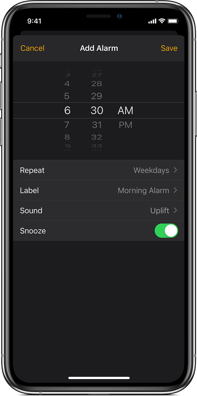 apple alarm clock change