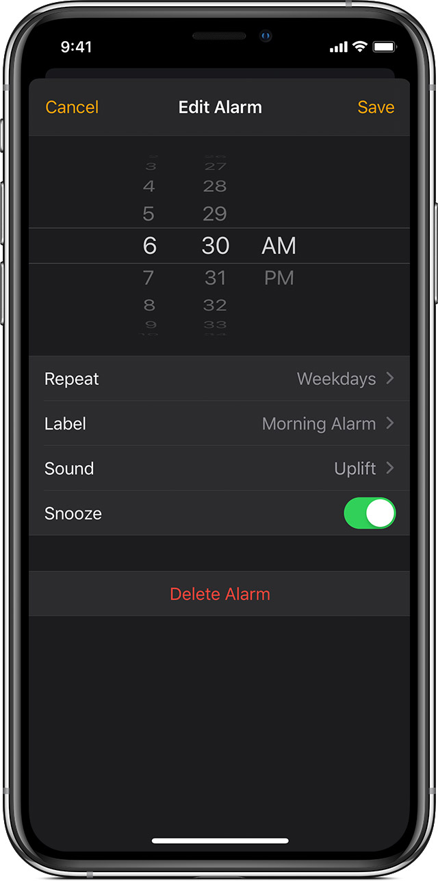How to set and manage alarms on your iPhone - Apple Atbalsts