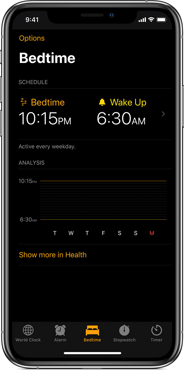 Mit Der Funktion Schlafenszeit Auf Dem Iphone Den Schlaf Erfassen Apple Support