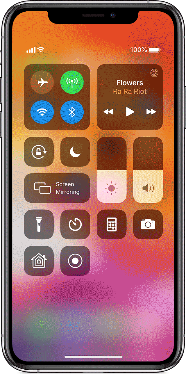 iPhone control center screen record animation gif