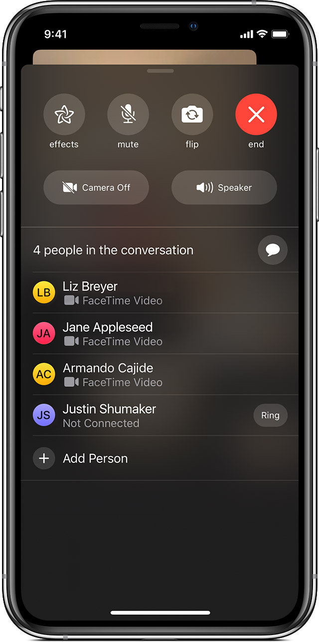 Utiliser Facetime En Groupe Sur Votre Iphone Ipad Et Ipod Touch Assistance Apple
