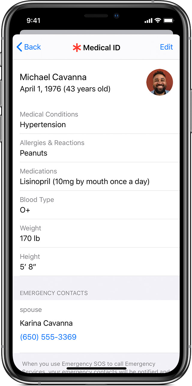 Set Up Your Medical Id In The Health App On Your Iphone Apple Support