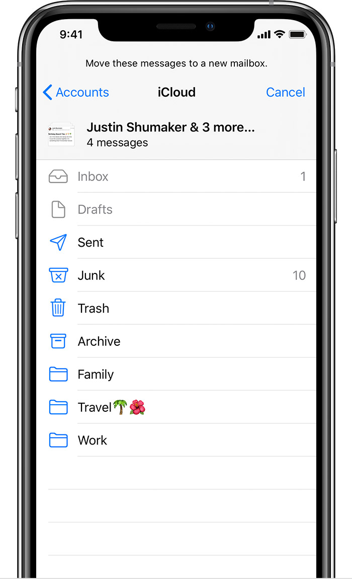 Use Mailboxes To Organize Email On Your Iphone Ipad Or Ipod Touch Apple Support