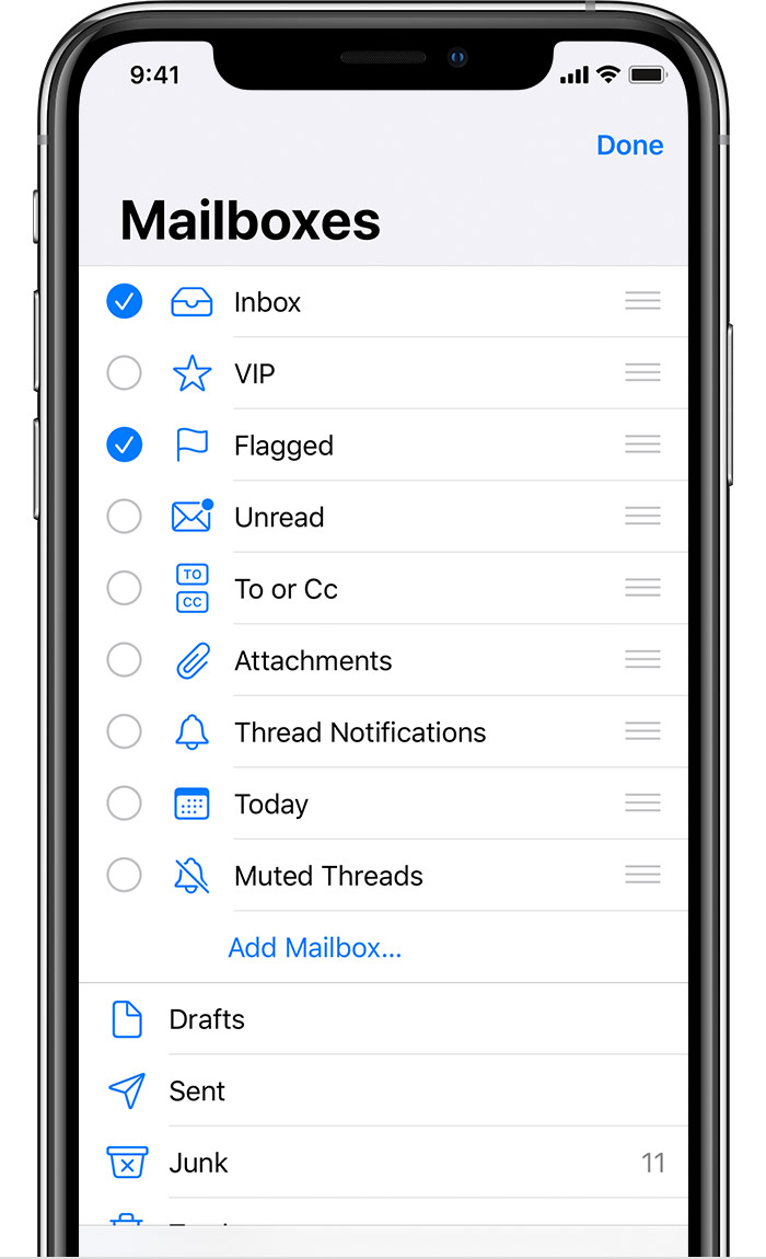 Use Mailboxes To Organize Email On Your Iphone Ipad Or Ipod Touch Apple Support