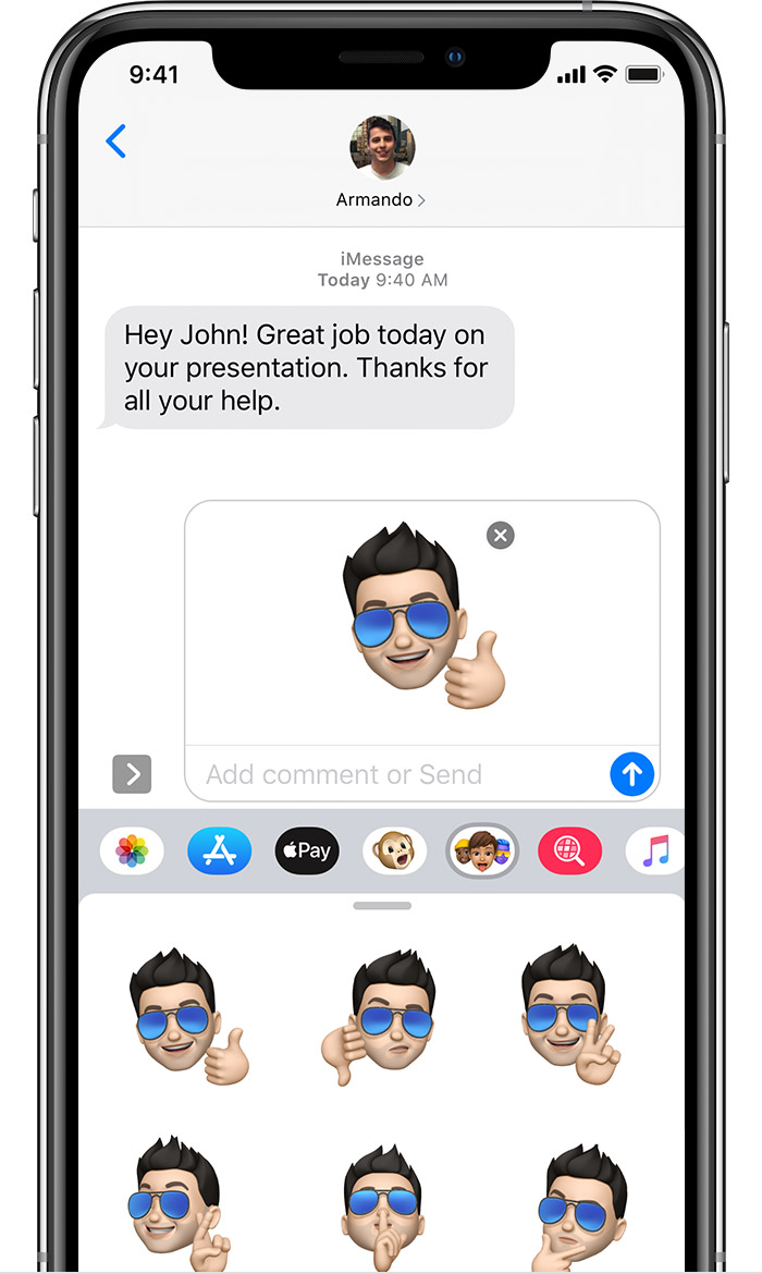 Iphone Ipad Ipod Touch の Imessage でステッカーを使う Apple サポート