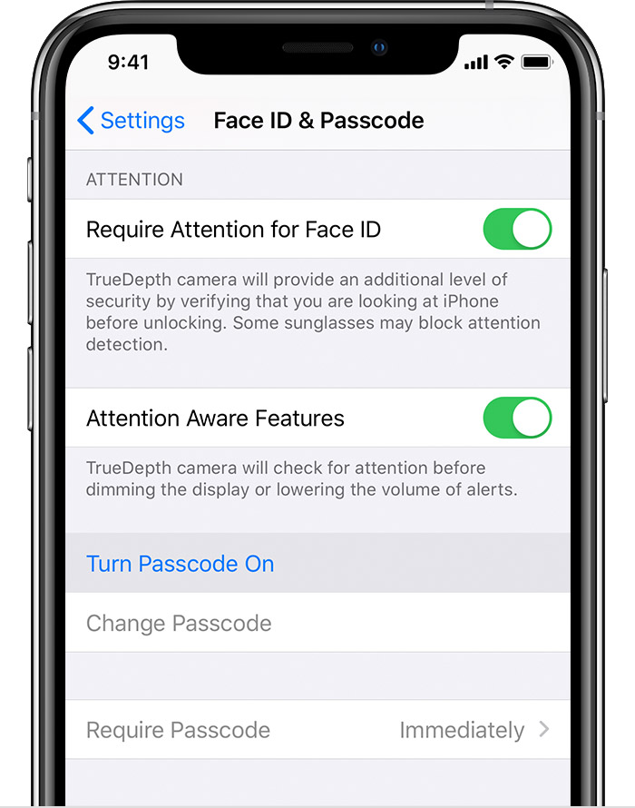 Use a passcode with your iPhone, iPad or iPod touch – Apple Support