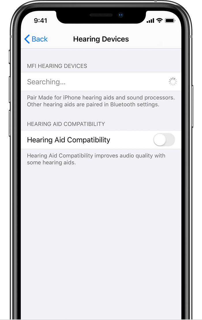 Use Made For Iphone Hearing Devices Apple Support