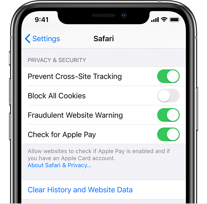Clear The History And Cookies From Safari On Your Iphone Ipad Or Ipod Touch Apple Support