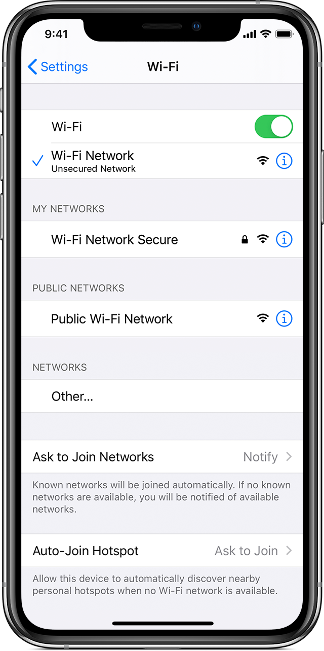 Connect To Wi Fi On Your Iphone Ipad Or Ipod Touch Apple