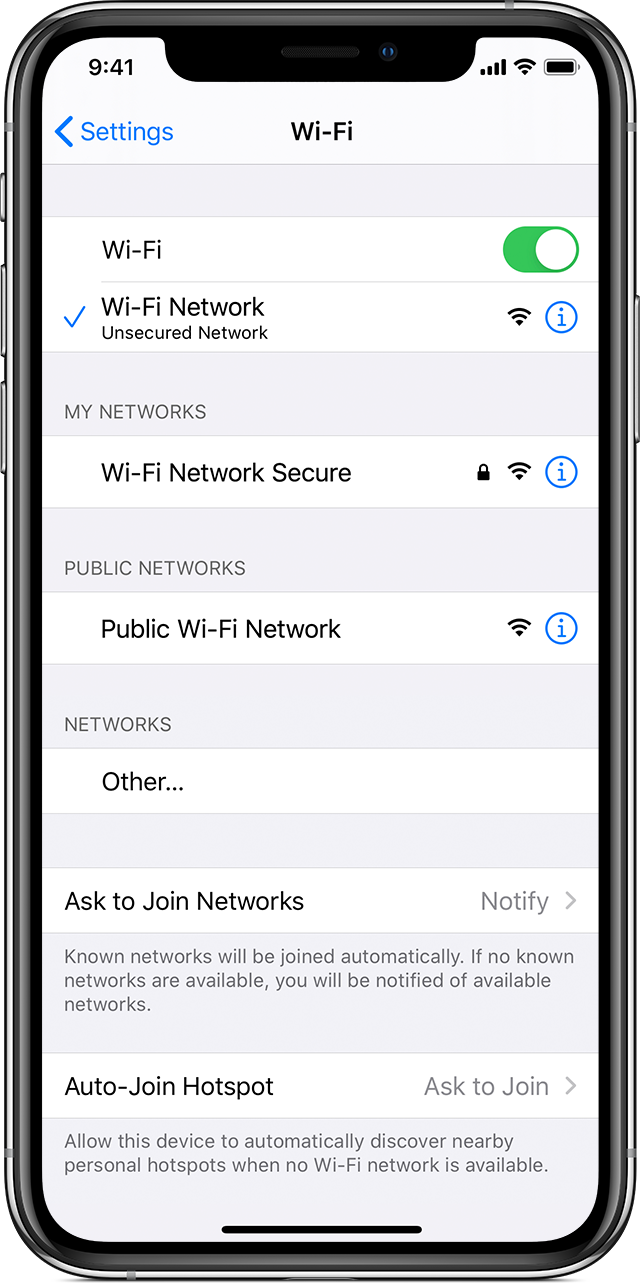 Connect To Wi Fi On Your Iphone Ipad Or Ipod Touch Apple Support