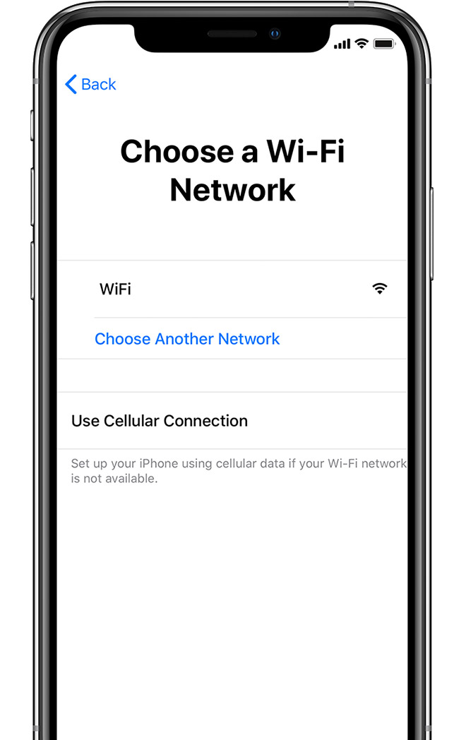 select a Wi-Fi network