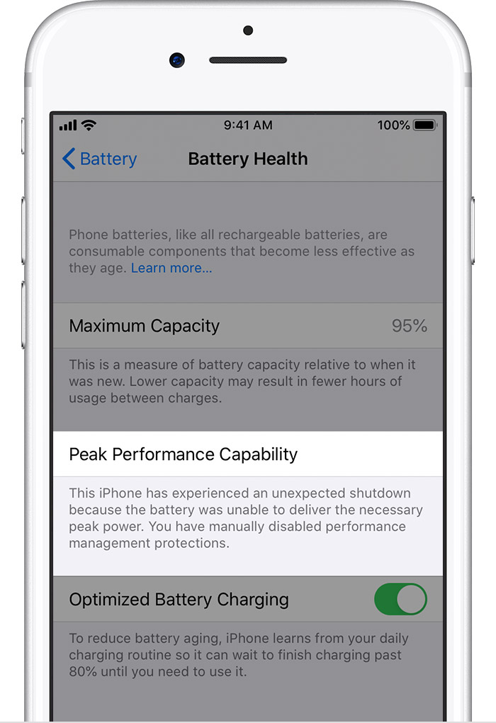 String string zwemmen Situatie iPhone Battery and Performance - Apple Support