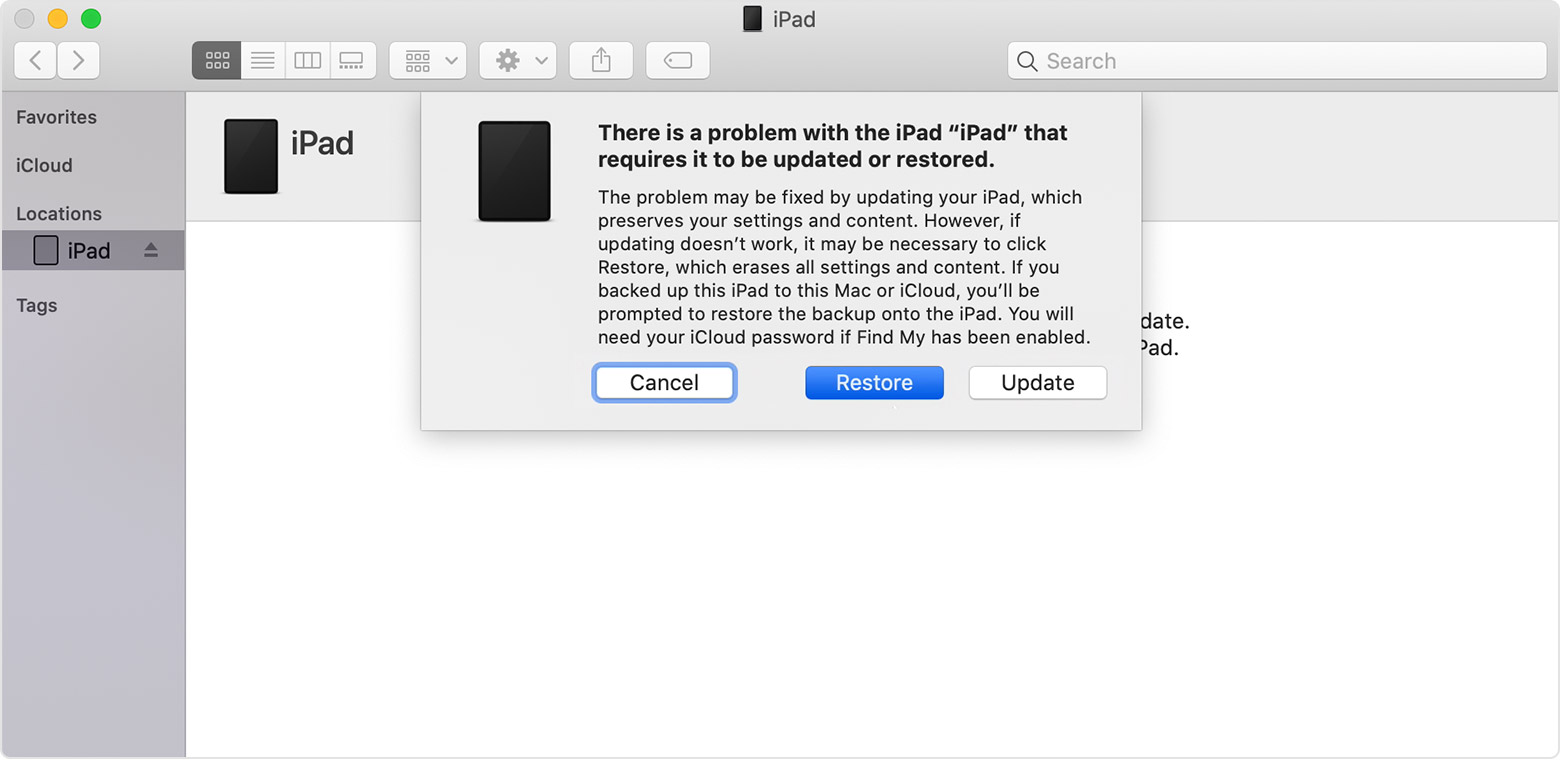 If You Ve Forgotten The Passcode On Your Ipad Or Your Ipad Is Disabled Apple Support