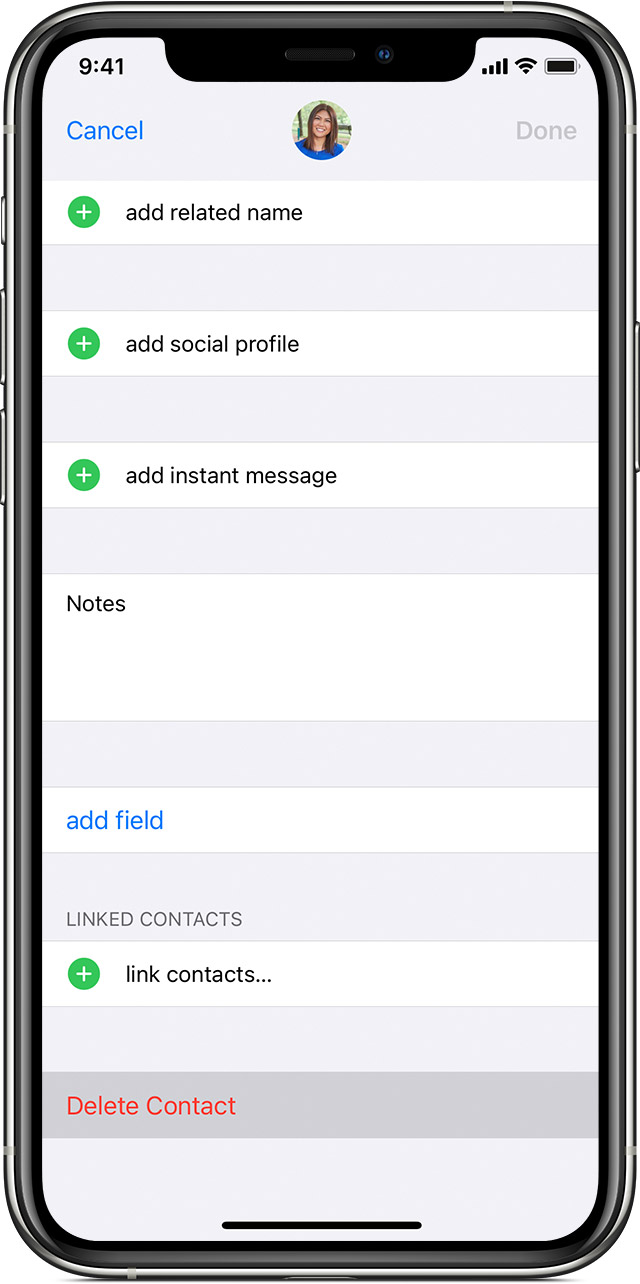 ios14 iphone11 pro contacts delete contact ontap