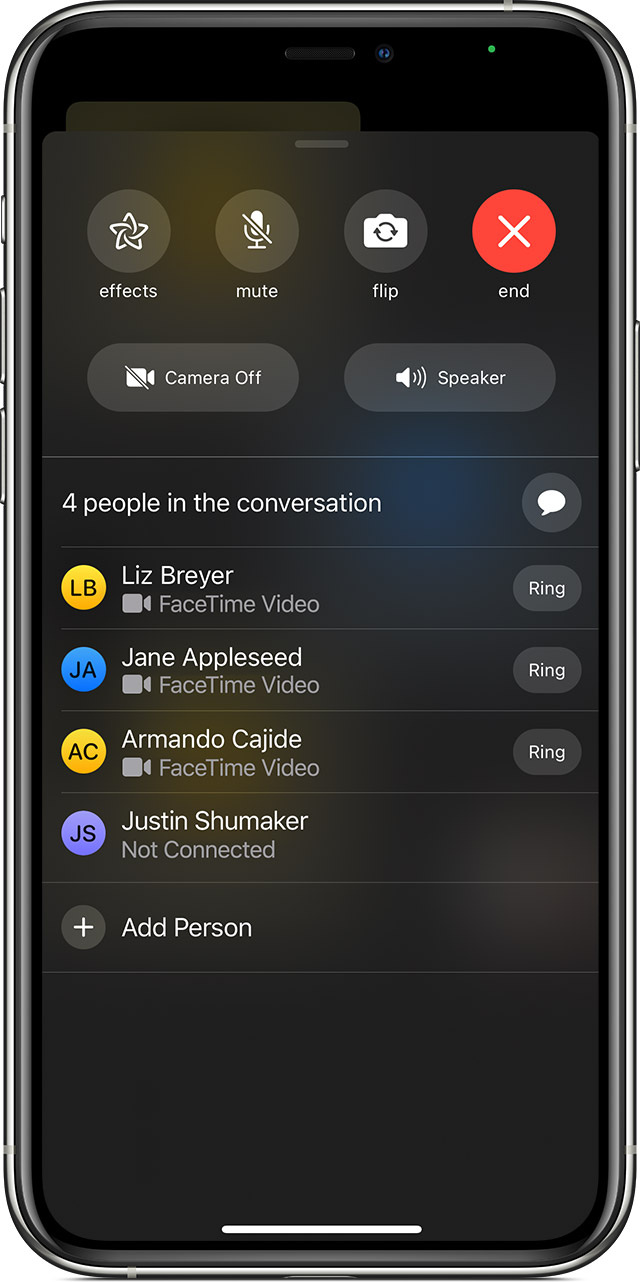 Use Group Facetime On Your Iphone Ipad And Ipod Touch Apple Support
