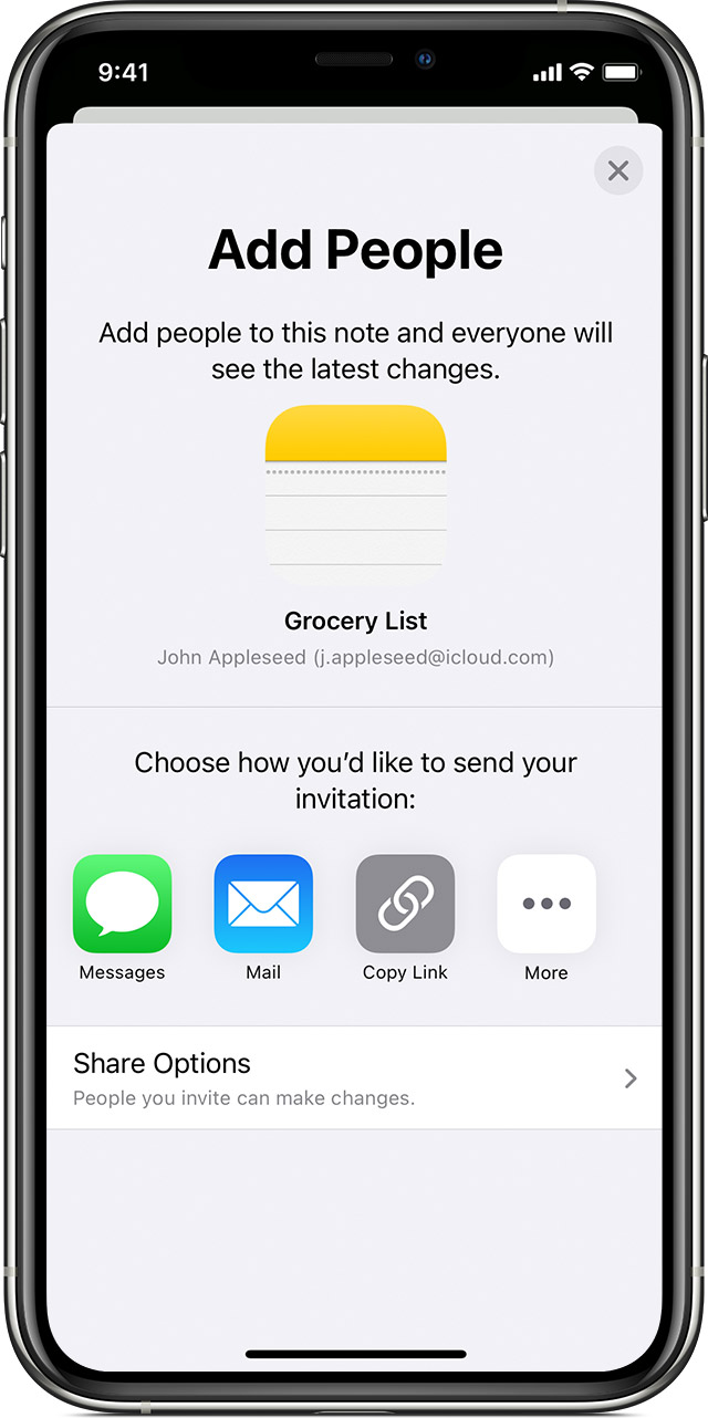 Share Your Notes On Your Iphone Ipad Or Ipod Touch Apple Support