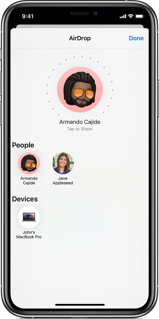 find airdrop on iphone