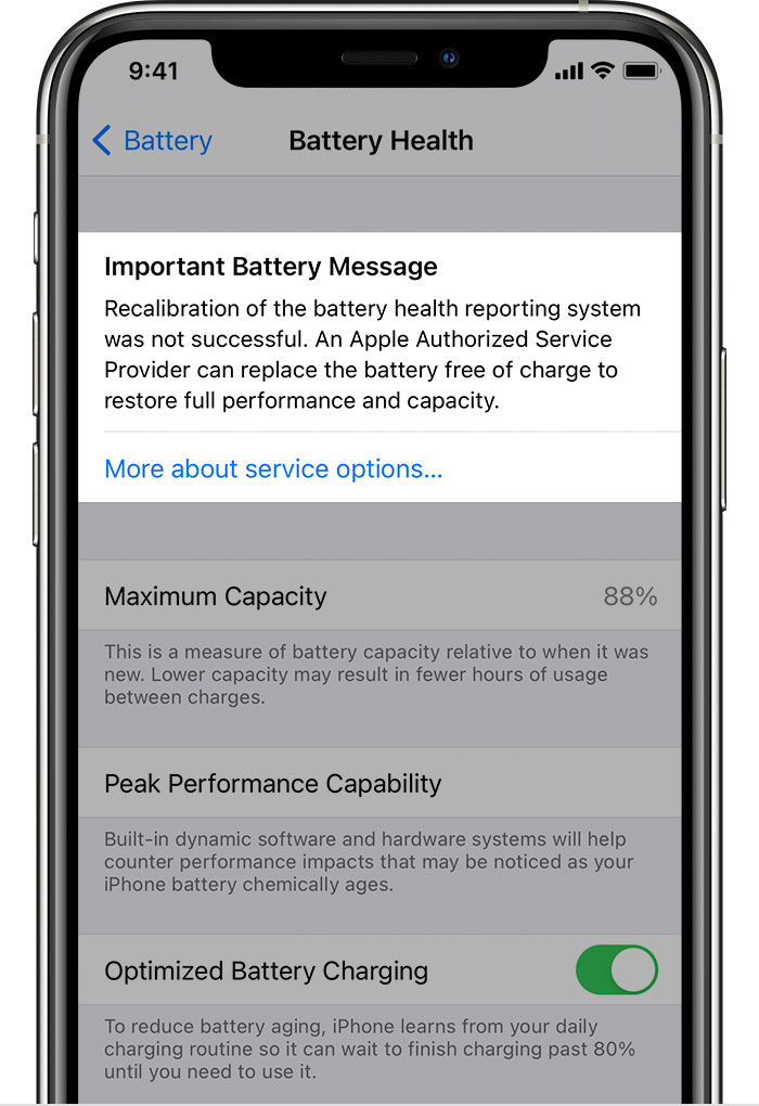 paritet sagsøger Foran dig About recalibration of battery health reporting in iOS 14.5 - Apple Support