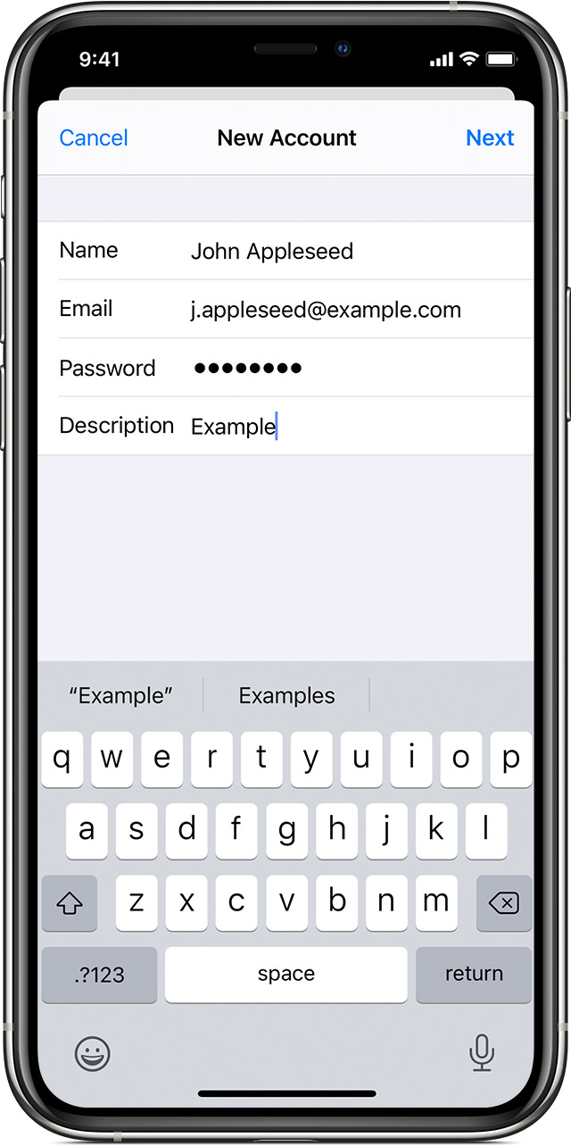 charter mobile email settings for iphone