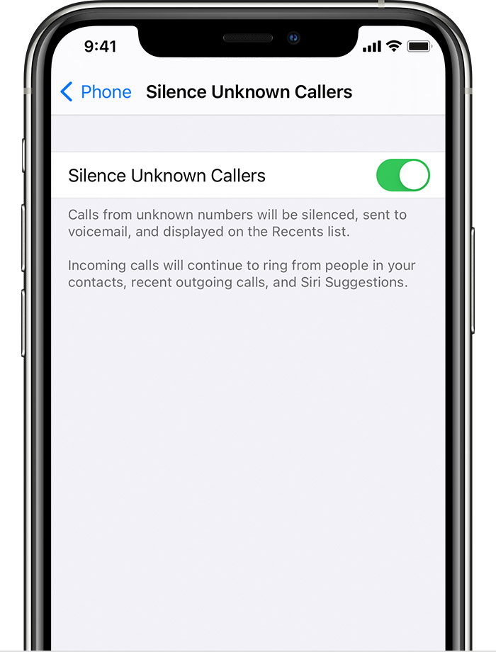 Detect and block spam phone calls - Apple Support