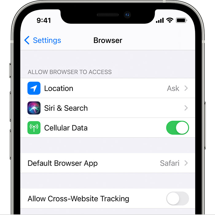 set default browser iphone