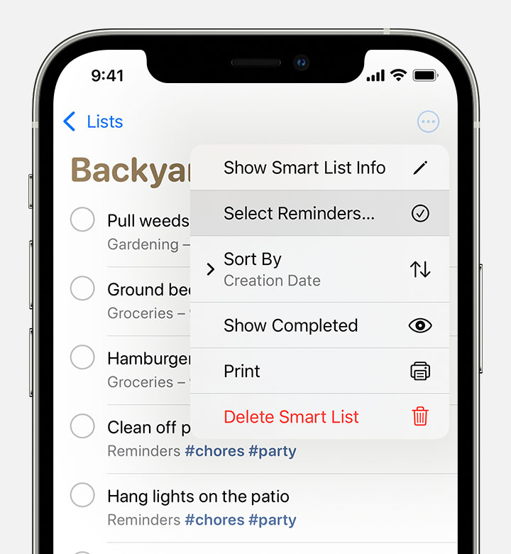 Organize reminders on your iPhone or iPad Apple Support (English)