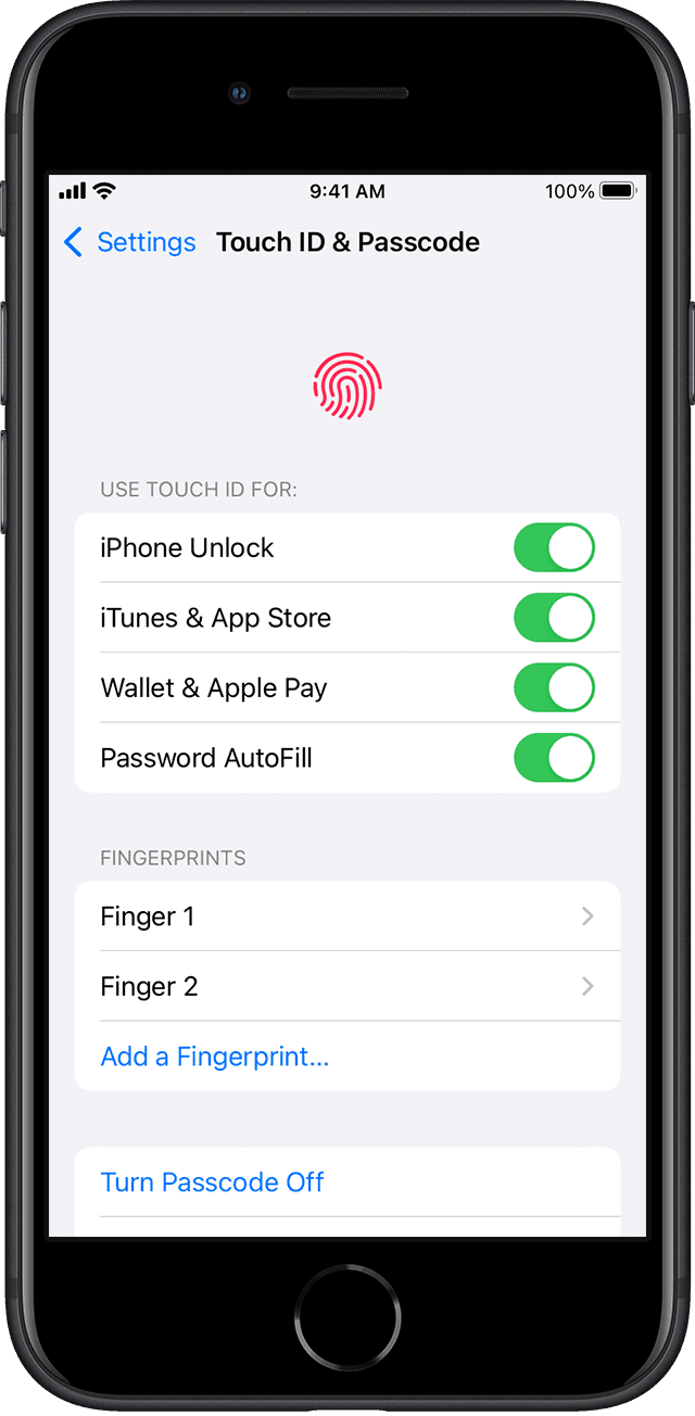 Use Touch ID on iPhone and iPad - Apple Support