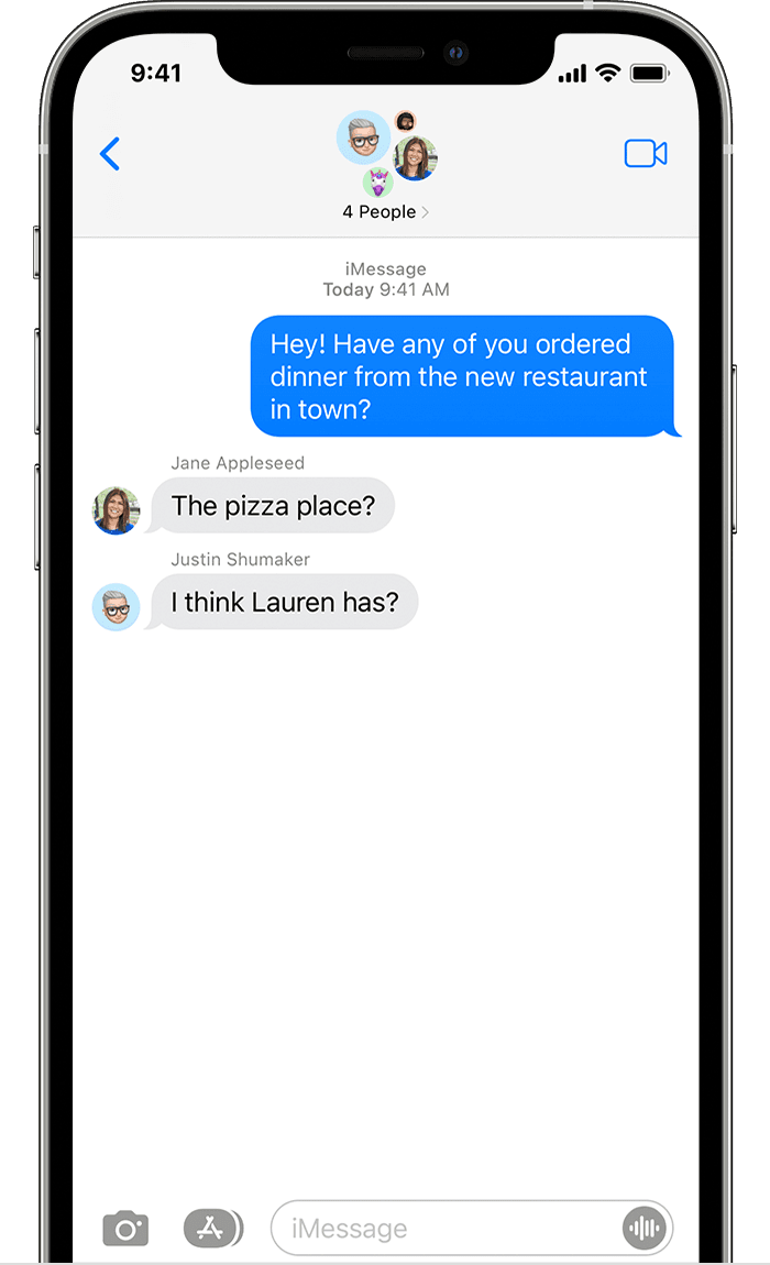 ios15 iphone12 pro messages send group imessage