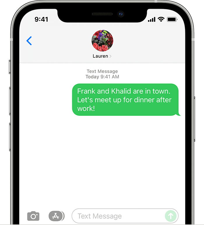 texts on messages app apple